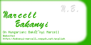 marcell bakanyi business card